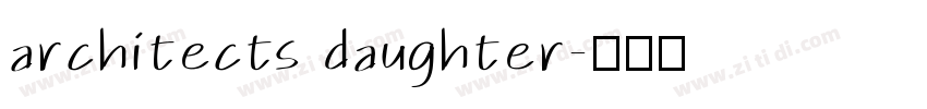 architects daughter字体转换